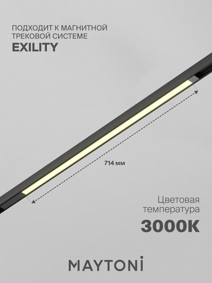 Трековый светильник Maytoni Technical TR231-2-15W3K-B, DC 48 V, IP20, — фото 1