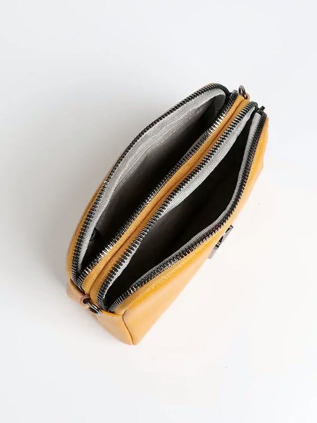 Сумка кросс-боди TERVOLINA, фактура зернистая, желтый — фото 1