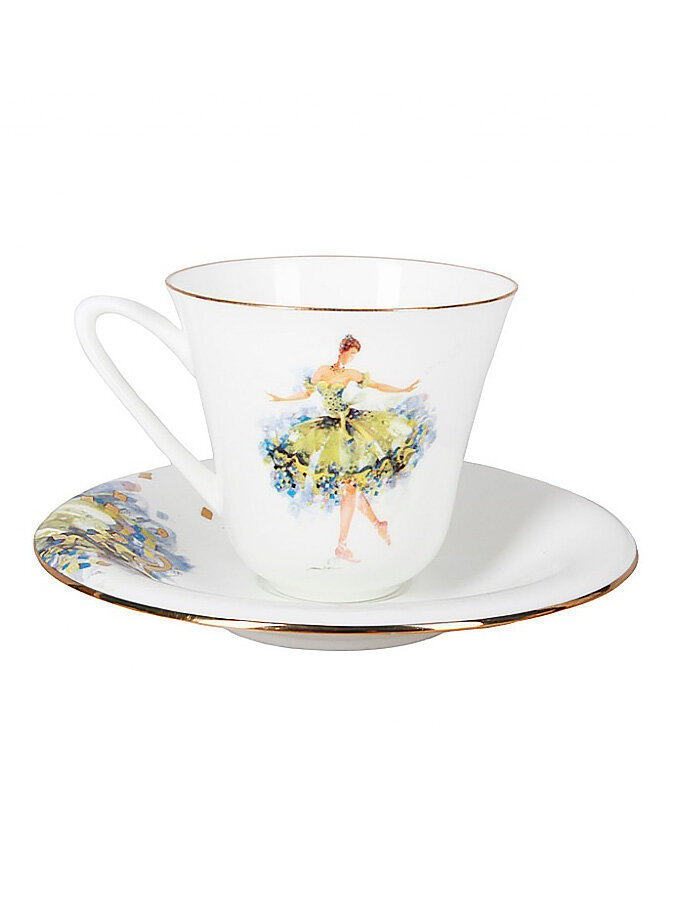 Чайная пара "Фея щедрости " форма Сад, 200 мл , Императорский фарфоровый завод