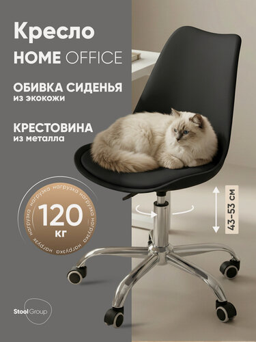 Изображение товара Кресло компьютерное, стул офисный BLOK SN, пластиковый черный