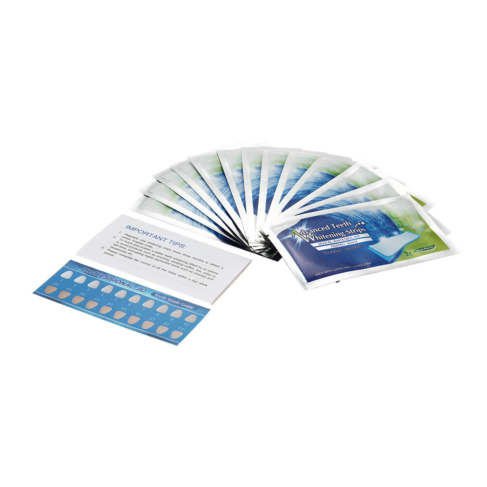 14pcs/box Пластинки для отбеливания зубов Double Elastic Gel Strips Дентальные инструменты Пластинки для зубов Продукт для отбеливания зубов Белый 9*4cm Материал Гель Функция Отбеливание зубов