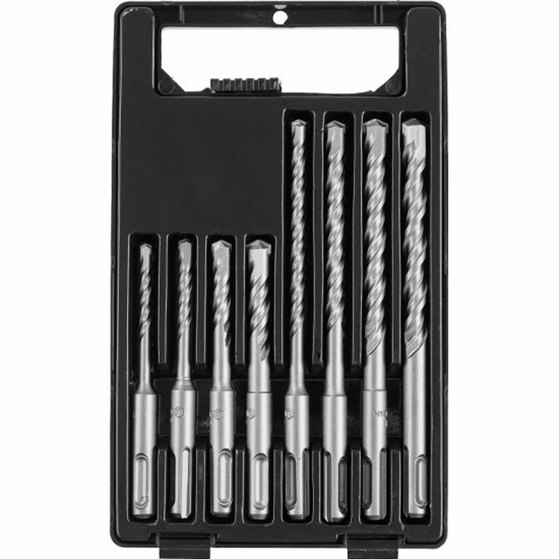 Набор буров Сибин по бетону SDS-plus 8 шт: 5x110 6x110 8x110 10x110 6x160 8x160 10x160 12x160 мм