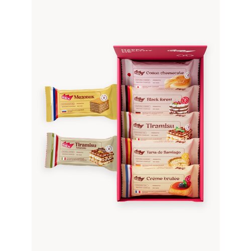 Протеиновое печенье без сахара ProteinRex Ассорти Вокруг света 10 шт десерт низкокалорийный тортик