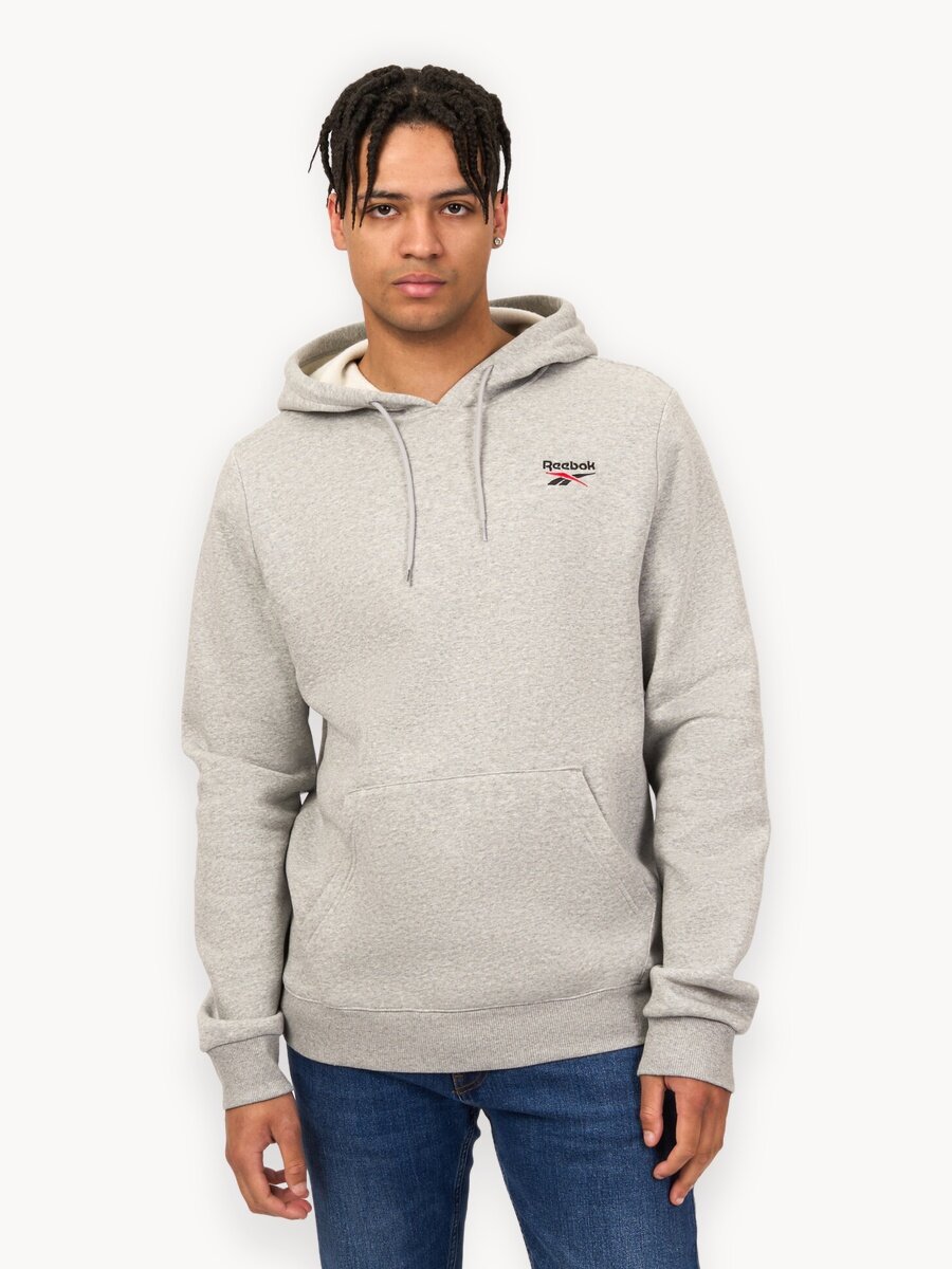 Худи спортивное Reebok Identity Small Logo, размер XL INT, , серый/красный
