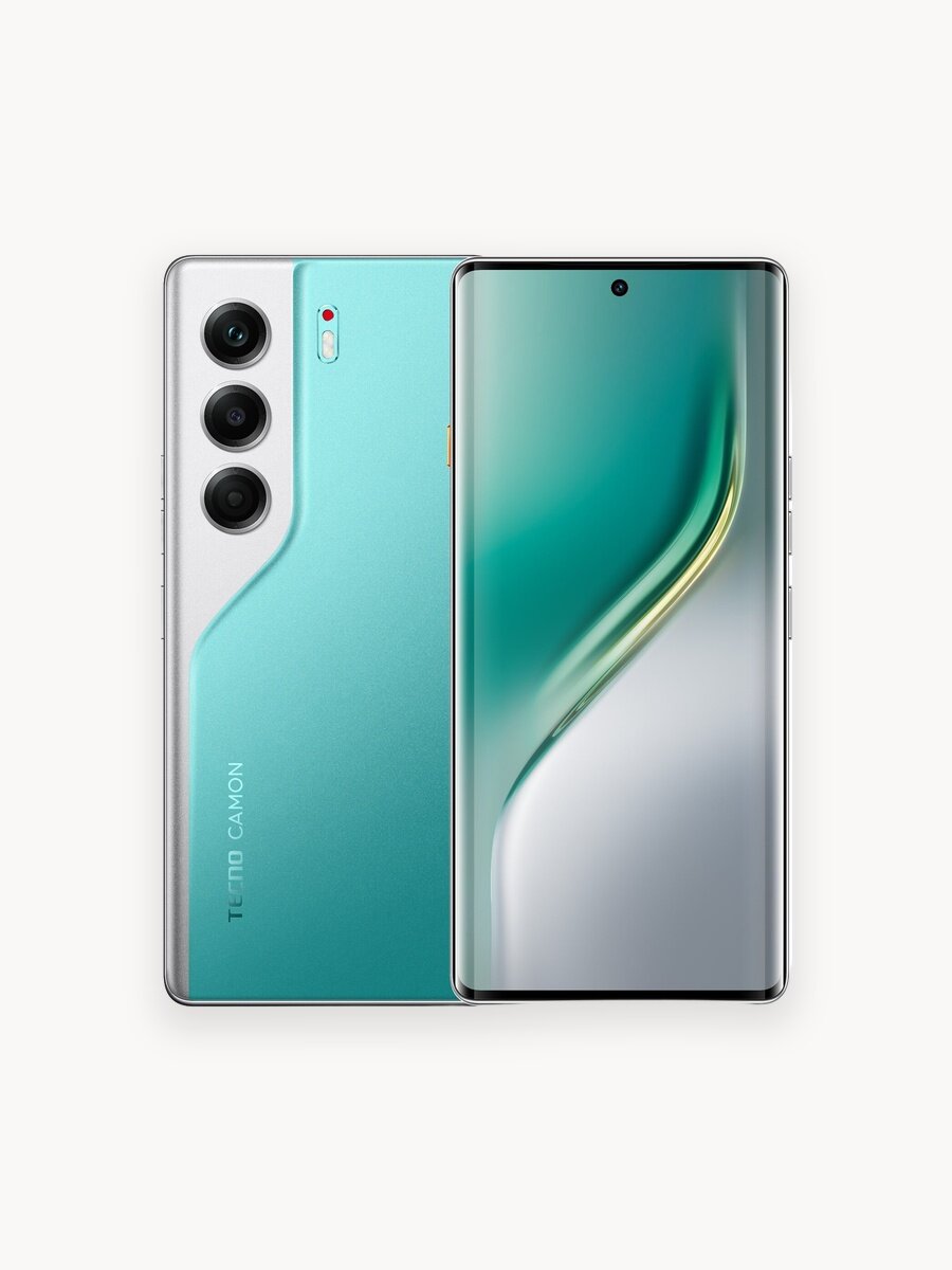 Смартфон Tecno Camon 40 Pro 5G 256Gb 8Gb зеленый 3G 4G 2Sim 6.78" AMOLED 1080x2436 And15 50Mpix 802.