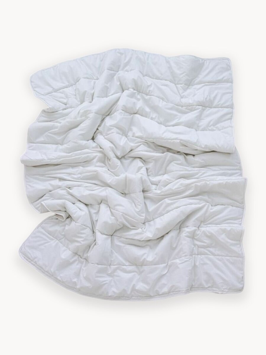 Одеяло 15 спальное всесезонное 140х205 YERRNA, чехол перкаль (хлопок 100%), стеганое, цвет белый