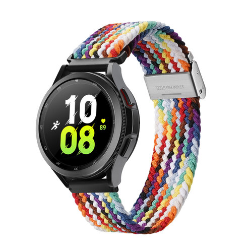 фото Эластичный ремешок разноцветный (rainbow) от dux ducis для смарт часов samsung galaxy watch 45 и 46мм (размер крепления 22мм), серия mixture ii series