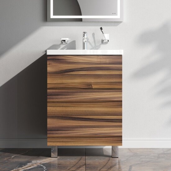 База под раковину Am.pm M90FSX0602HF Gem напольная 60 см 2 ящика цвет: орех