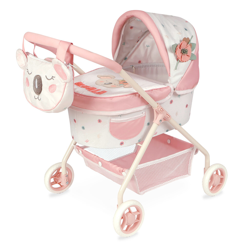 Коляска для кукол люлька с сумкой DeCuevas Toys, высота ручки 56 см, серия "Коала" 86079