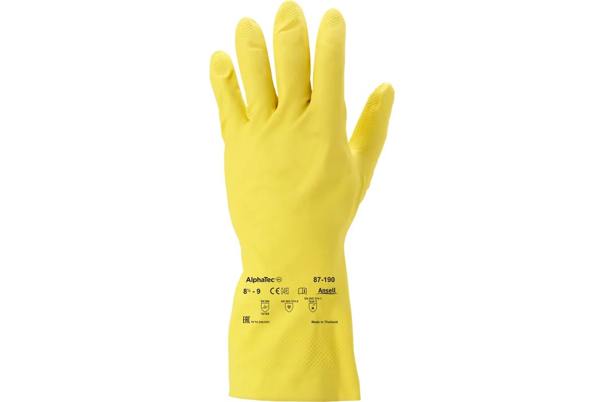 Ansell Перчатки влагостойкие  химостойкие AlphaTec  размер 9 5 10 87 190 10