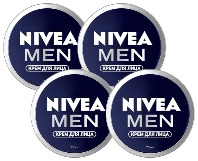 Изображение Nivea Крем Men для лица, 75 мл (4 штуки)