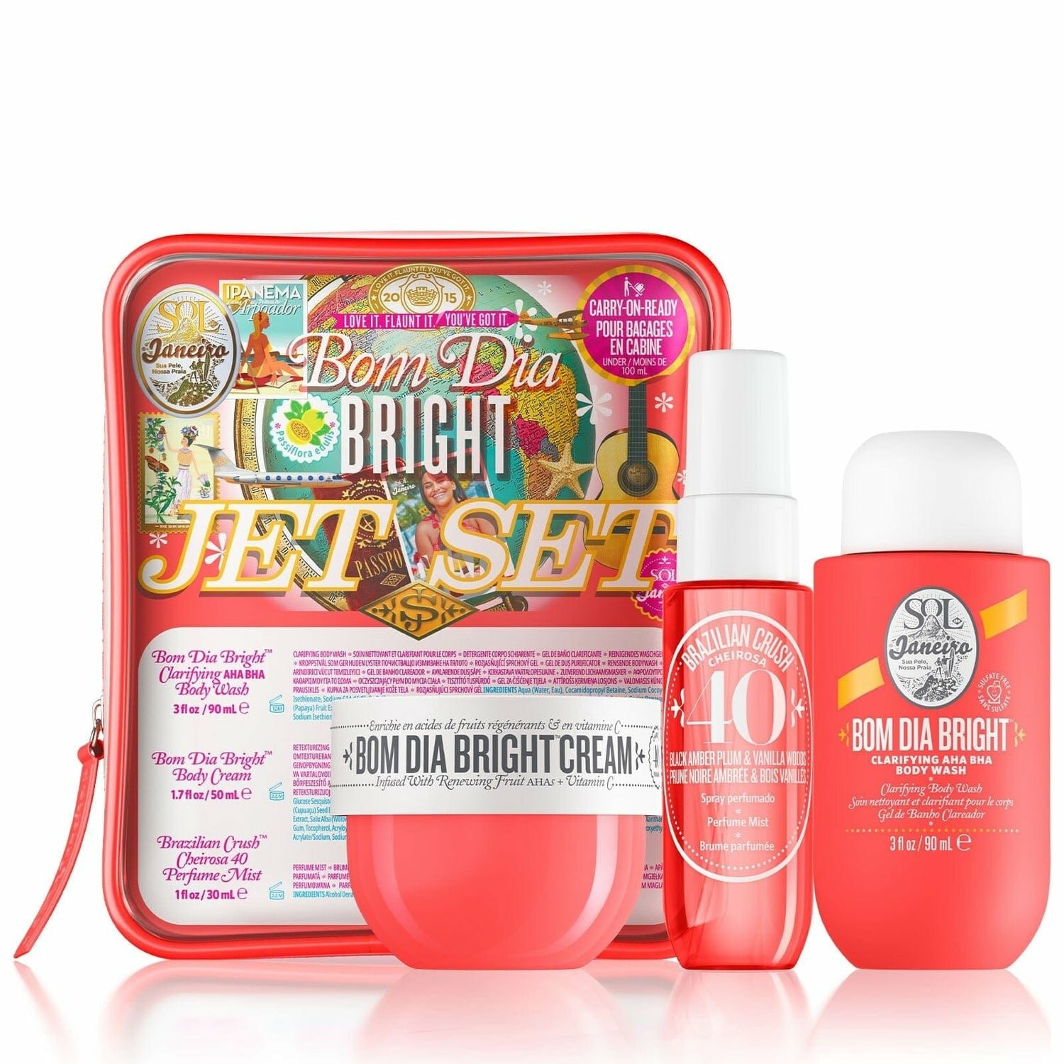 Набор для ухода за телом SOL DE JANEIRO Bom Dia Bright™ Jet Set. 100% оригинальный продукт