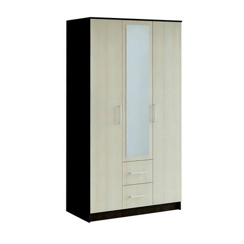 Шкаф 3-х дверный Фиеста, материал ЛДСП, цвет коричневый, размер 120x221,6x61 см.