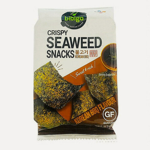 Изображение товара Морская капуста обжаренная CJ Bibigo со вкусом барбекю 5 г, Южная Корея