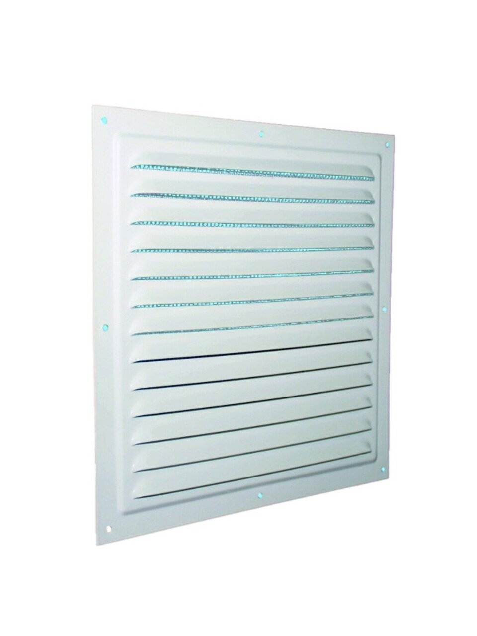 Решетка вентиляционная металл 300х300 мм с сеткой белая Viento РМ3030