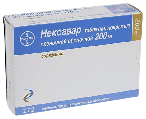 Нексавар таблетки п/о плен. 200мг 112шт