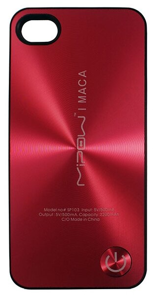 Чехол-аккумулятор MIPOW MACA Color Power Case SP103A для Apple iPhone 4/iPhone 4S 2200 мА·ч