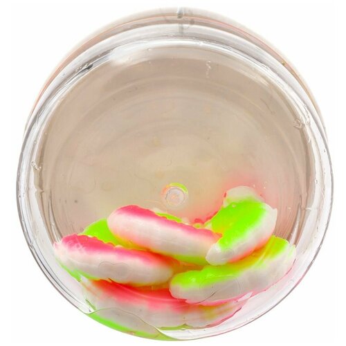 Силиконовая приманка NyaskiClub катэрка 15х27 мм 15 гр СЫР Розовый-Белый-Шартрез 10 шт 727₽