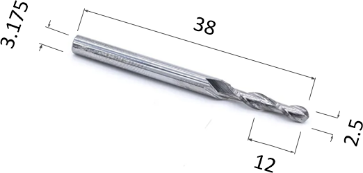 Фреза спиральная двухзаходная сферическая DJTOL N2QX32512