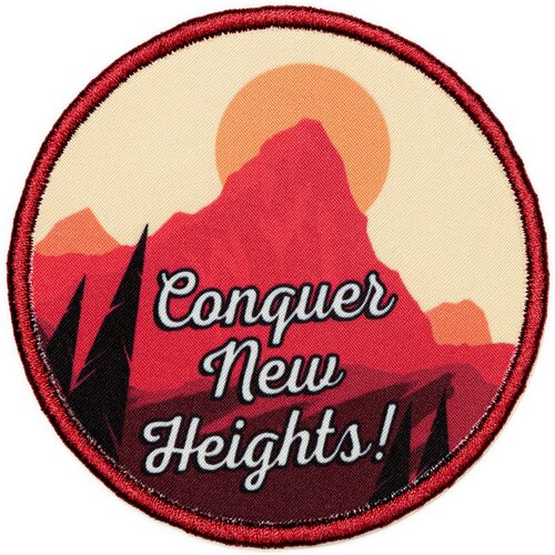 Нашивка на одежду на термоплёнке Conquer New Heights 7,2х7,2см