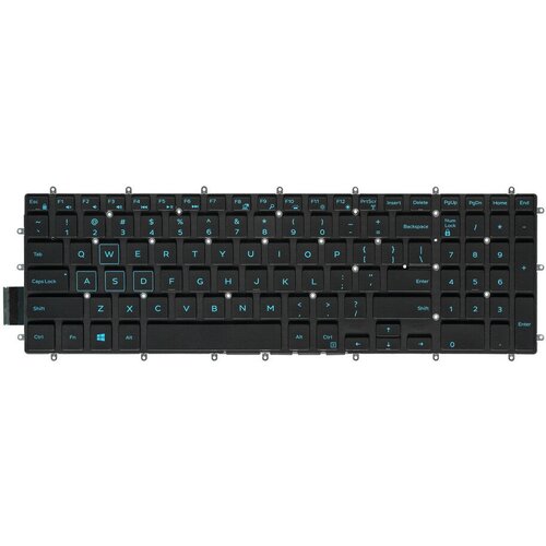 Клавиатура черная с подсветкой для Dell G3 15 (3579), (3590), G3 17 (3779), G5 15 (5587), (5590)