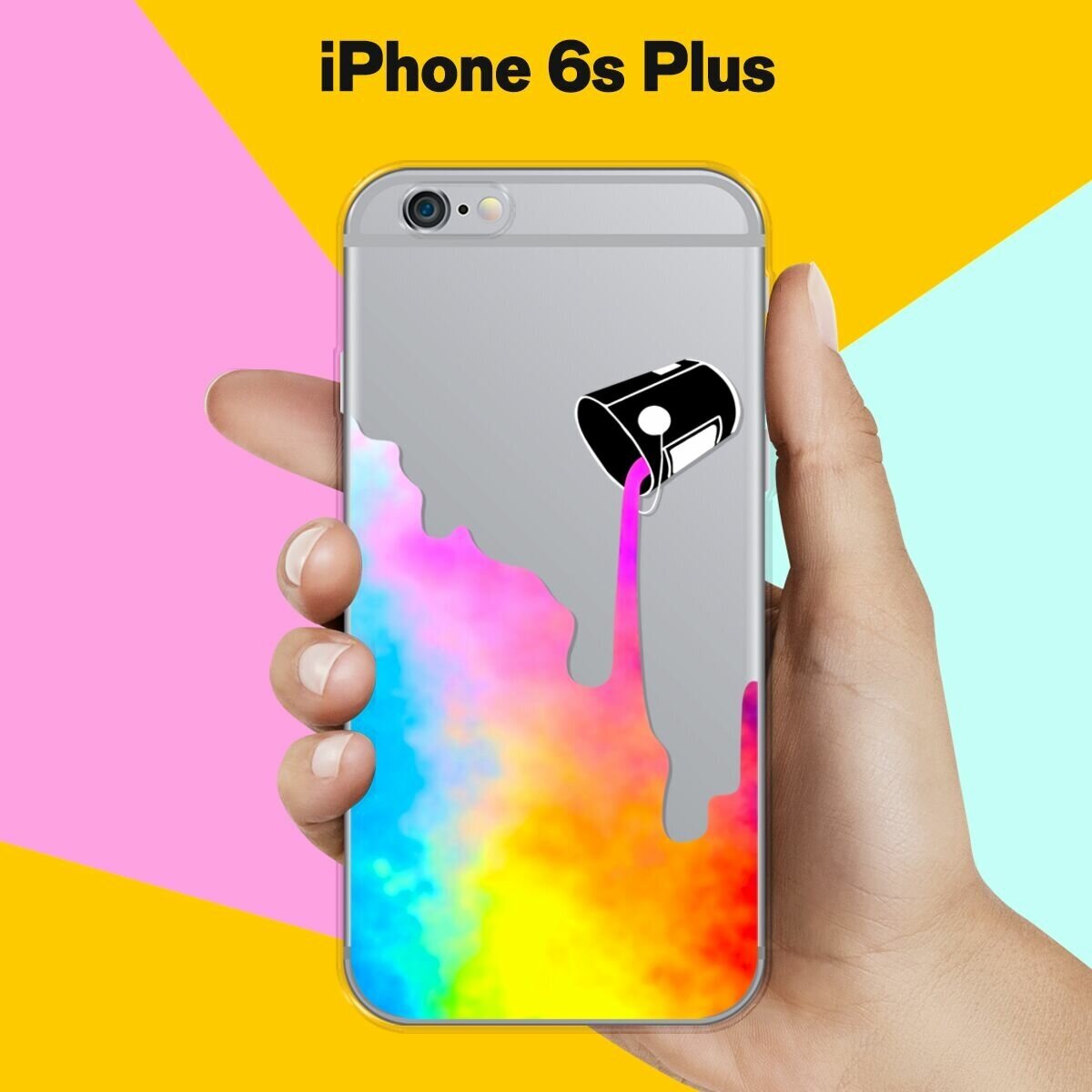 Силиконовый чехол на Apple iPhone 6s Plus Краски / для Эпл Айфон 6С Плюс