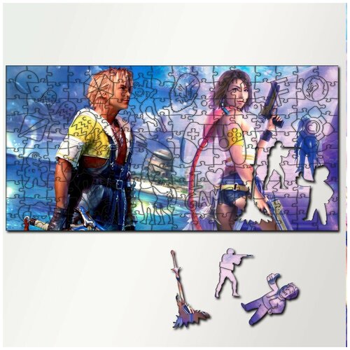 Пазл из дерева с фигурками, 230 деталей, 46х23 см игры Final Fantasy X - 5268
