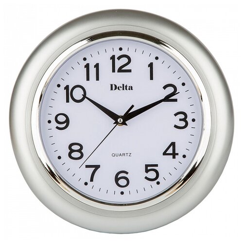фото Dt-0092 часы настенные d29см (10), цвет: серебро delta