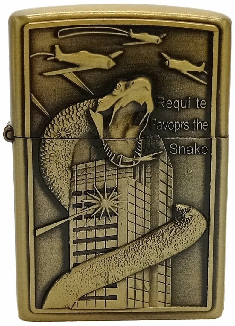 Зажигалка Змея на небоскребе бензиновая