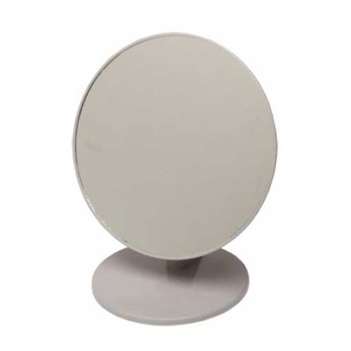 Купить Зеркало Dewal Beauty настольное, в серой оправе, на пластиковой подставке, 20*23.5 см., серый