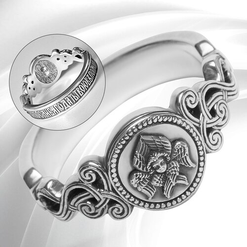 Кольцо обручальное VitaCredo 06869 серебро, 925 проба, чернение, размер 20.5