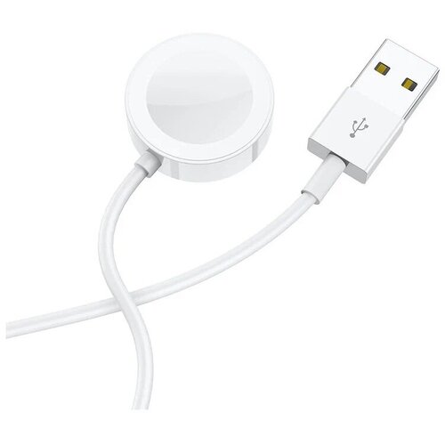 Беспроводное магнитное зарядное устройство Borofone BQ13C для Apple Watch, USB, белый дата кабель usb для apple watch borofone bq13 белый