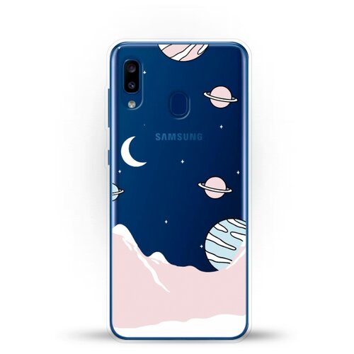 фото Силиконовый чехол горы и планеты на samsung galaxy a30 andy & paul