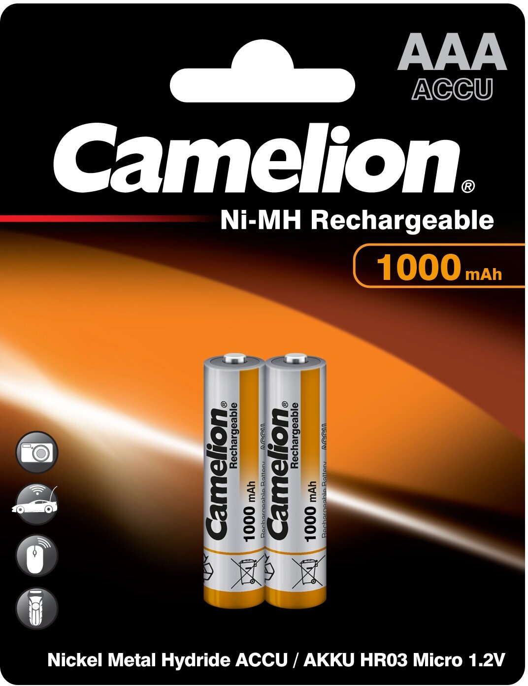 Аккумулятор Ni-Mh 1000 мА·ч 12 В Camelion NH-AAA1000