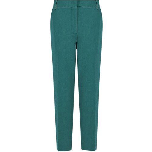 фото Брюки max mara, прямой силуэт, повседневный стиль, размер 50, зеленый