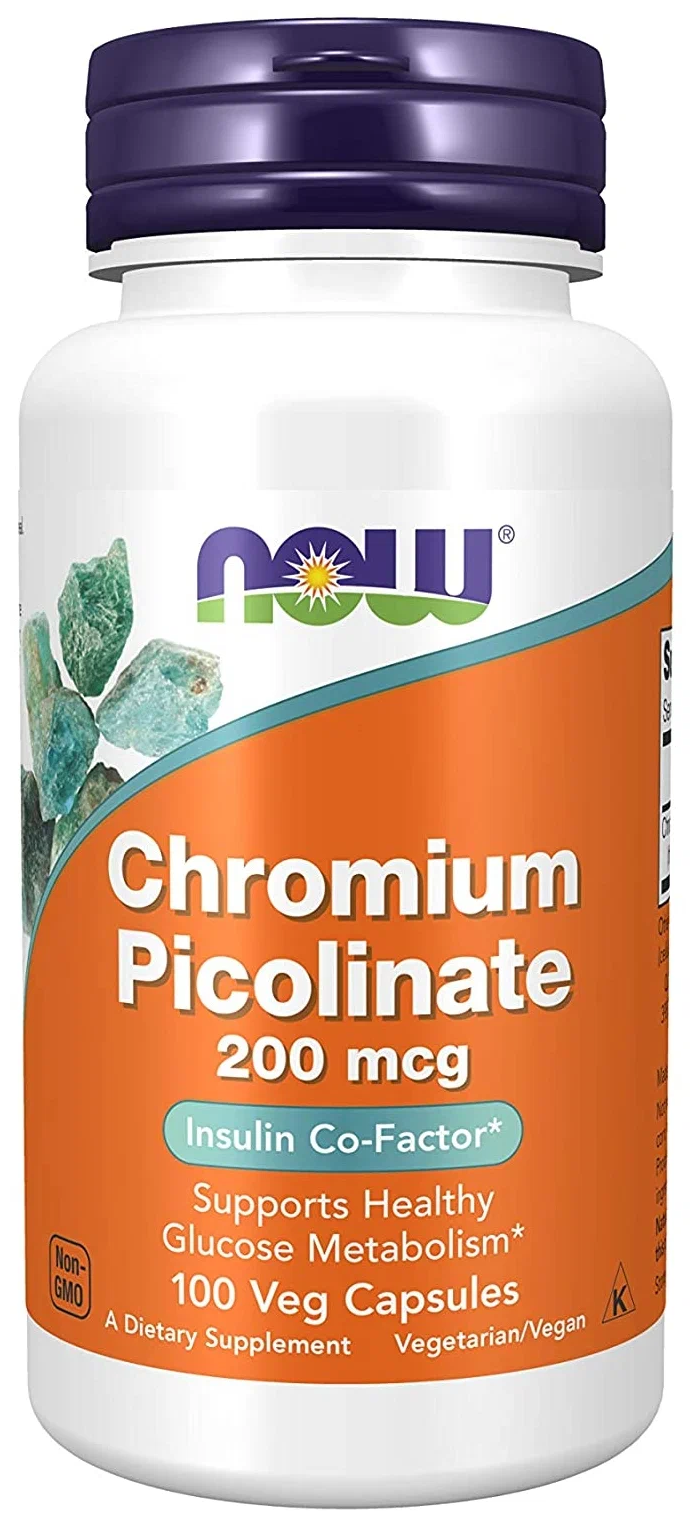 Жиросжигатели NOW Chromium Picolinate 200 mcg. 100 капс.