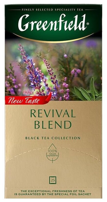 Greenfield Revival Blend (1,7гх25п)чай пак.черн с доб. - фотография № 8
