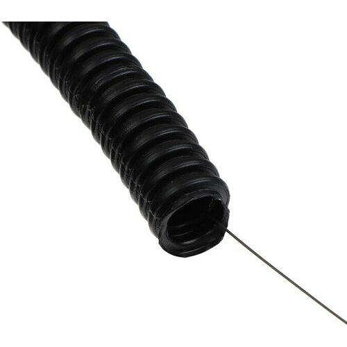 Гофротруба урал ПАК ПНД, 20 мм , с протяжкой, 25 м, черная, ГФ-1100020-025 труба для кабеля iek пнд d25 мм 25 м цвет черный