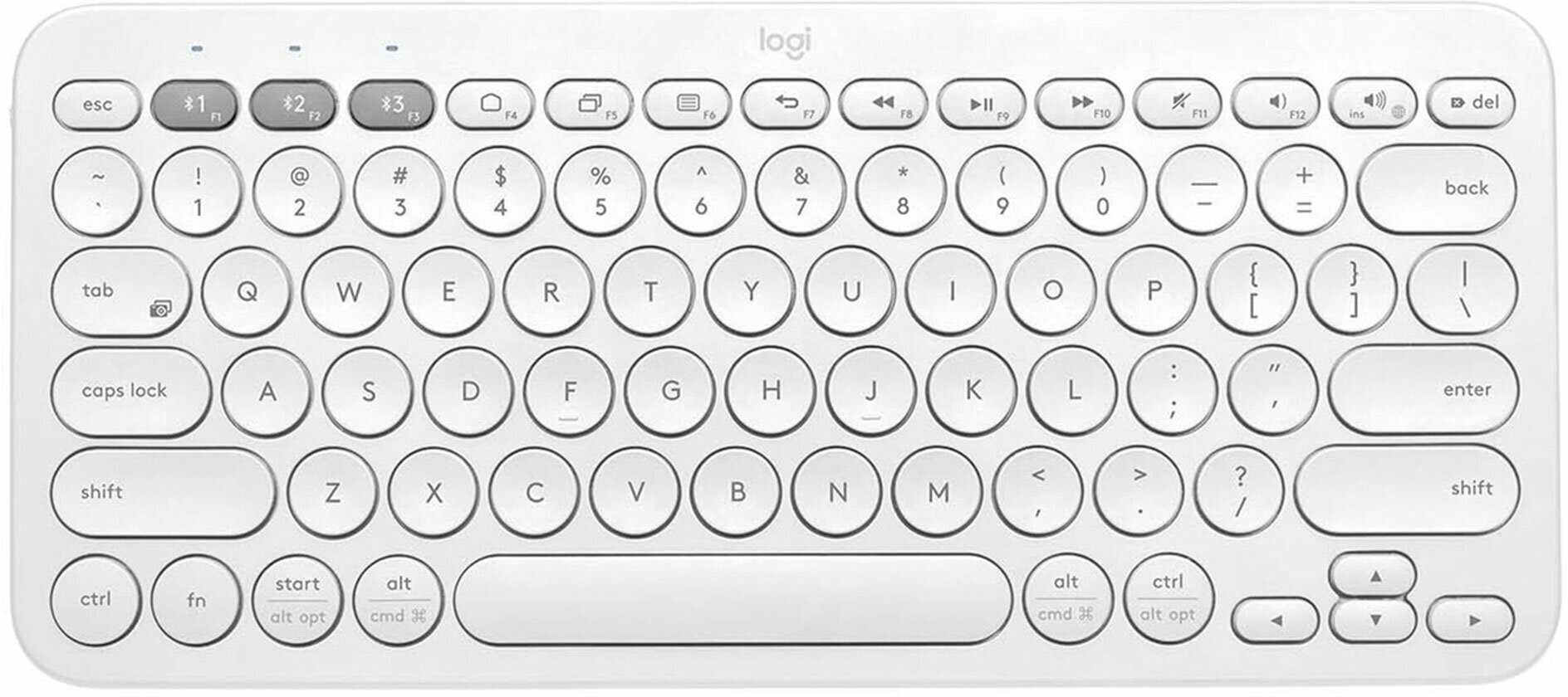 Периферийные устройства Logitech Клавиатура Logitech Keyboard K380 Dark Grey Wireless Bluetooth RTL, белый