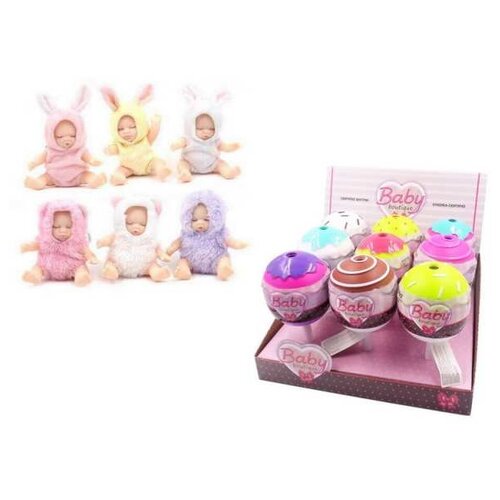Кукла ABtoys Baby Boutique Пупс-сюрприз в конфетке с аксессуарами 6 видов в коллекции, (2 серия),