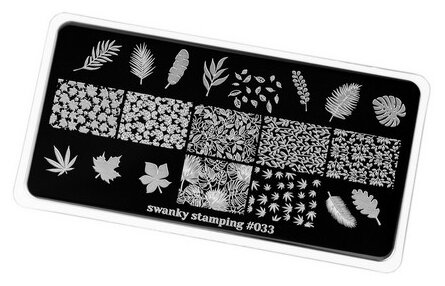 Swanky Stamping пластина 033 12 х 6 см black