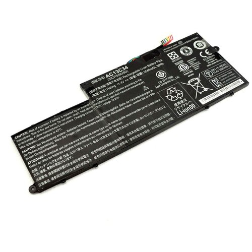 Аккумулятор для Acer V5-122P E3-112 (11.4V 2640mAh) ORG p/n: AC13C34 CS-ACV512NB KT.00303.005 аккумуляторная батарея pitatel bt 037 для ноутбуков acer aspire e3 112 v5 122p