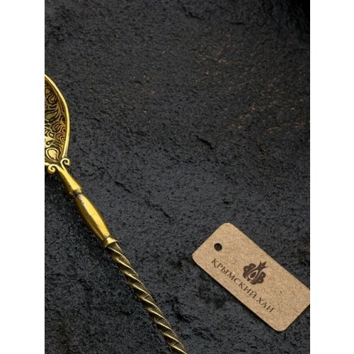 Ложка для кофе с длинной ручкой кофейная для турки из бронзы