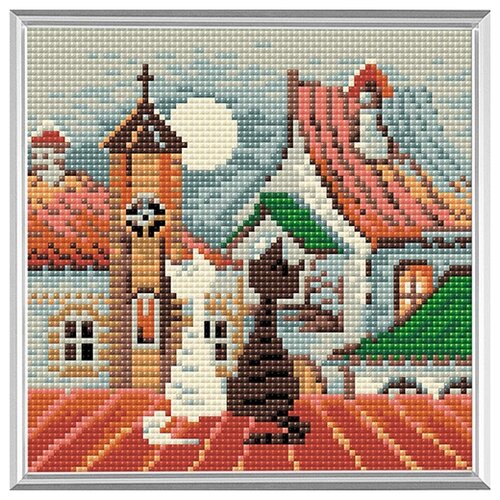 фото Am0011 набор алмазной мозаики риолис 'город и кошки. весна' 20*20см