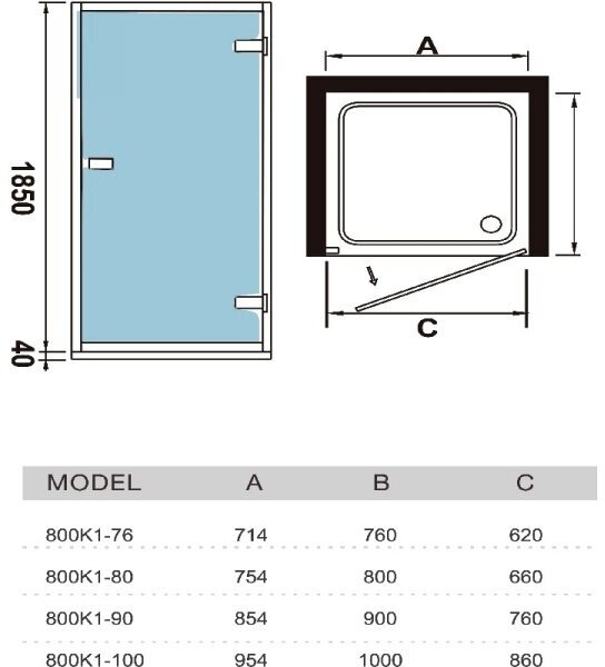 Душевые двери WeltWasser WW600 600K1-90