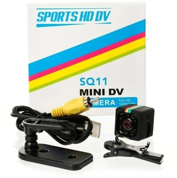 Мини видеокамера Lemon Tree Sports HD DV SQ11 (Черный)