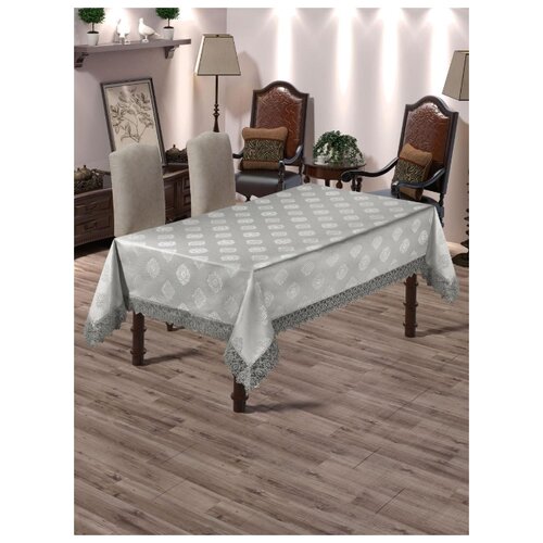 фото Скатерть do&co c гипюром ahenk, серебро ; размер:160 х 220 do & co