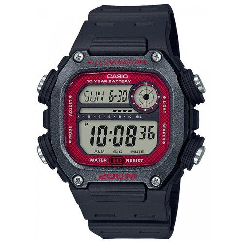 Наручные часы CASIO Collection DW-291H-1B, черный, красный часы casio dw 291h 9a