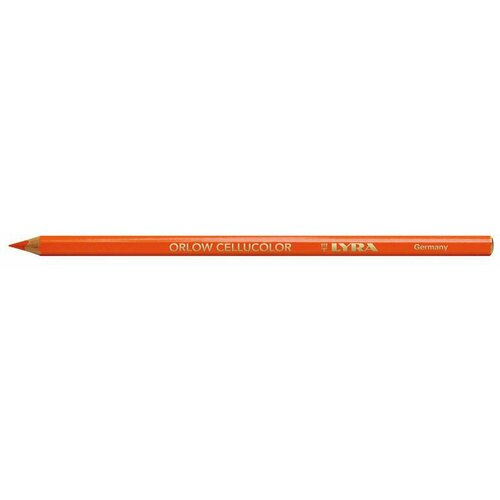 Карандаш Lyra Orlow Cellucolor, для стекла и гладких поверхностей, трудностираемый Оранжевый карандаш lyra orlow cellucolor для стекла и гладких поверхностей трудностираемый оранжевый