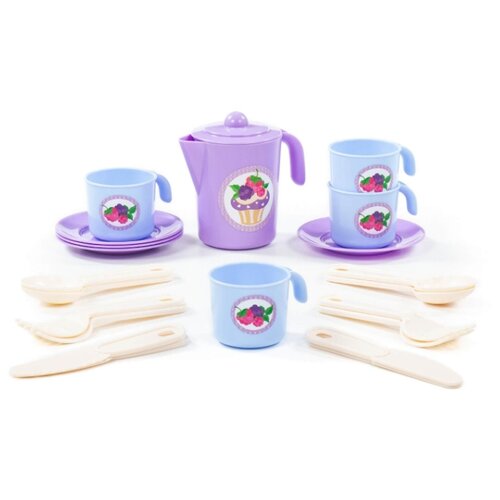 фото Набор посуды полесье анюта на 4 персоны (v1) 80066 голубой/фиолетовый